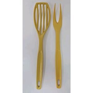 Vintage FOLEY Whisk Nylon Slotted Off White Spoon Blender Whip Strainer 11” U57